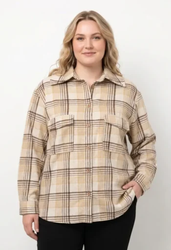 camisaco cuadrille plus size